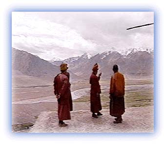 Lamas of the Gelugpa order. Credit: Karamjeet Singh