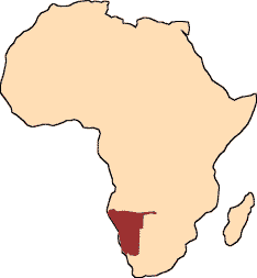 map of Namibia