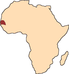 map of Senegal