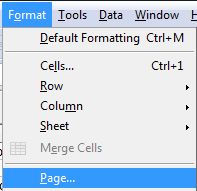page orientation format