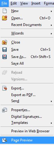 page orientation preview