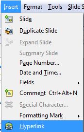 hyperlink insert