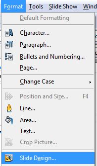 slide design format
