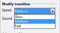 transition modify