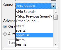 transition sound