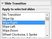 transition wipe right