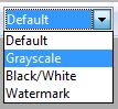 grayscale mode