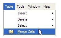 merge cell