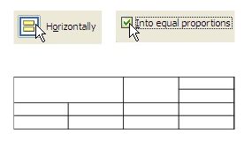 split horizontally