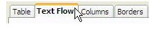 table autoformat text flow