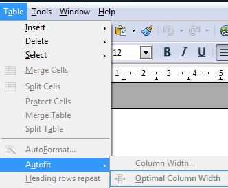 table auto width select