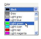 table properties colour