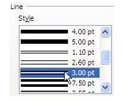 table properties line style