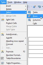 Table Select Row