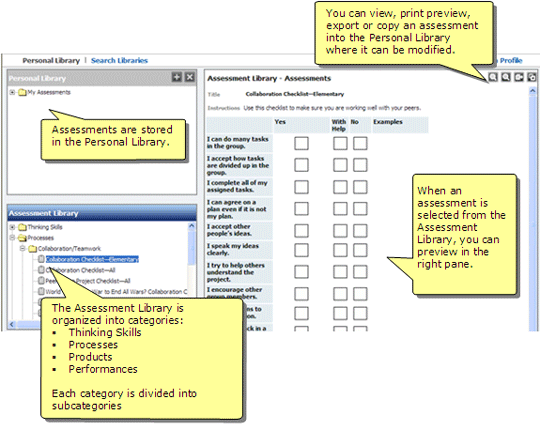 browse assessments