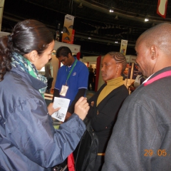 Dezlin talking to teachers